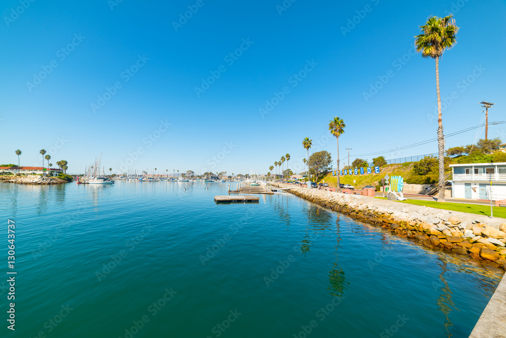 blue water in Oceanside harbor