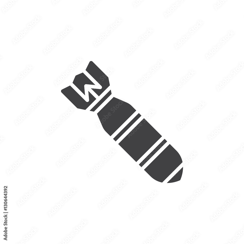 Air bomb icon vector, filled flat sign, solid pictogram isolated on white. Symbol, logo illustration Air bomb icon vector, filled flat sign, solid pictogram isolated on white. Symbol, logo illustration