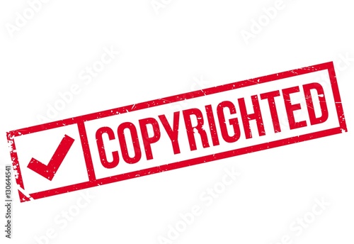 Copyrighted stamp. Grunge design with dust scratches. Effects can be easily removed for a clean, crisp look. Color is easily changed. rubber grunge