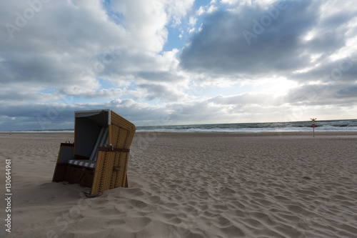 Single Sylt Beach Chair at Wenningstedt/ Germany