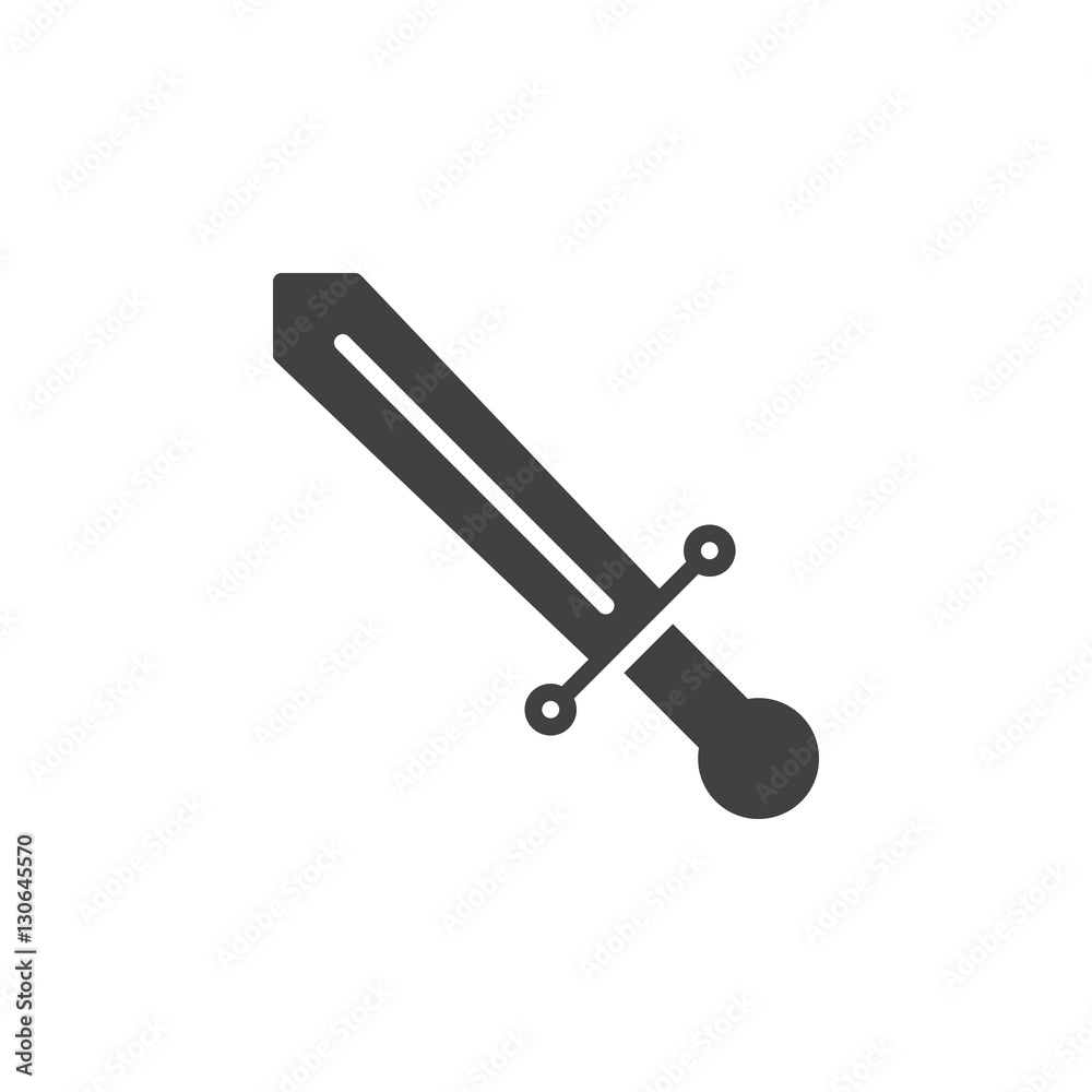 Sword icon vector, filled flat sign, solid pictogram isolated on white. Symbol, logo illustration Sword icon vector, filled flat sign, solid pictogram isolated on white. Symbol, logo illustration