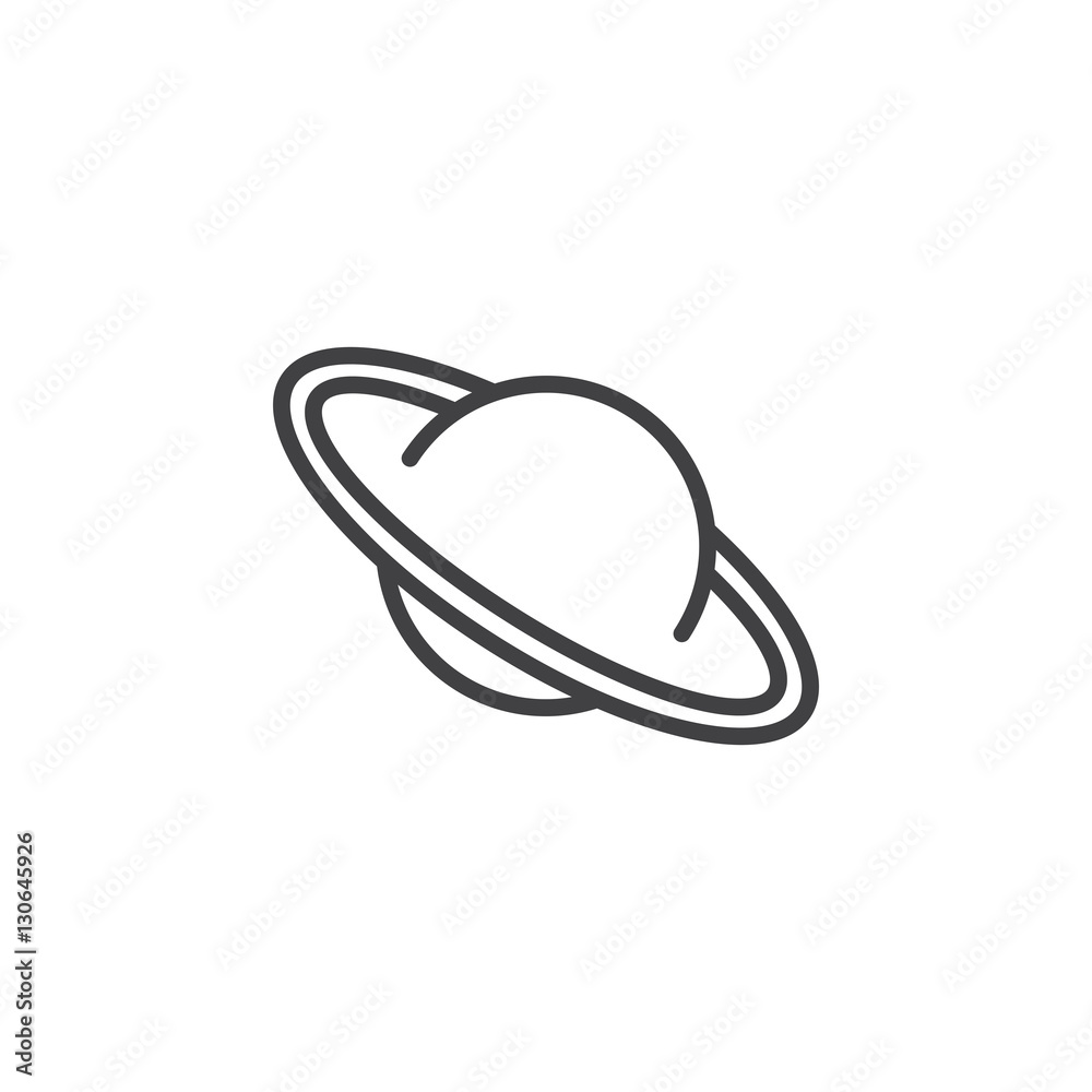 Planet line icon, outline vector sign, linear pictogram isolated on white. Symbol, logo illustration Planet line icon, outline vector sign, linear pictogram isolated on white. Symbol, logo illustration