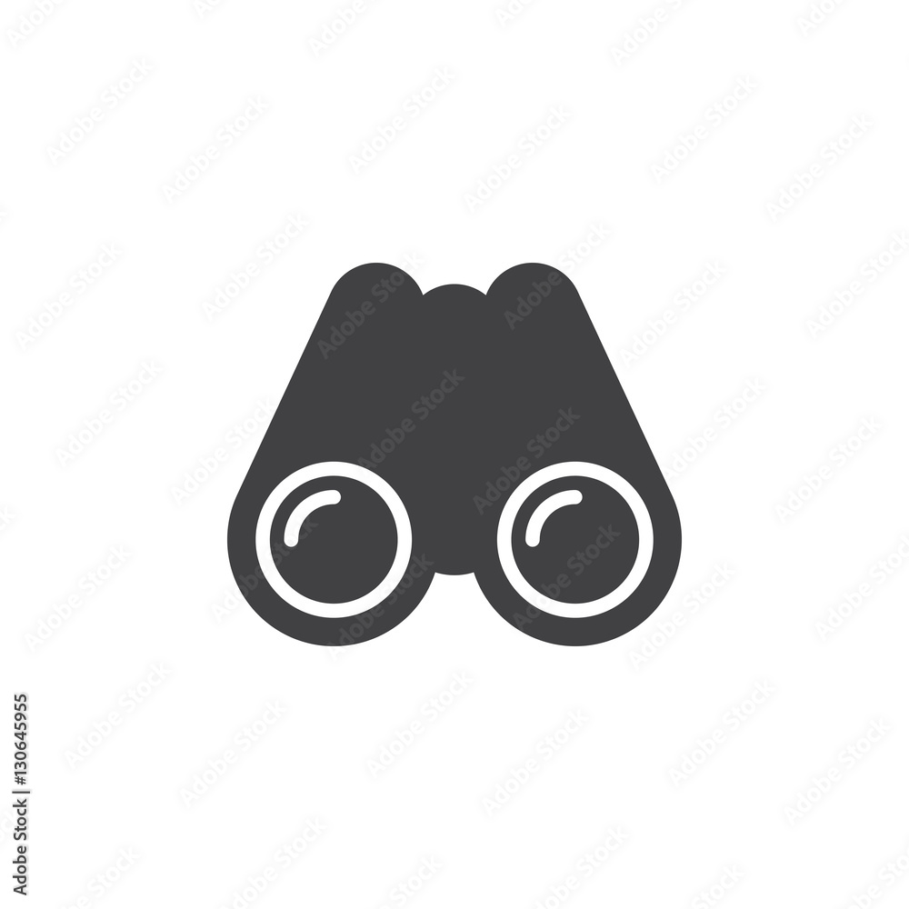 Binocular icon vector, filled flat sign, solid pictogram isolated on white. Search symbol, logo illustration Binocular icon vector, filled flat sign, solid pictogram isolated on white. Search symbol, logo illustration