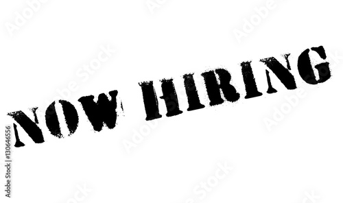 Now hiring stamp. Grunge design with dust scratches. Effects can be easily removed for a clean, crisp look. Color is easily changed.