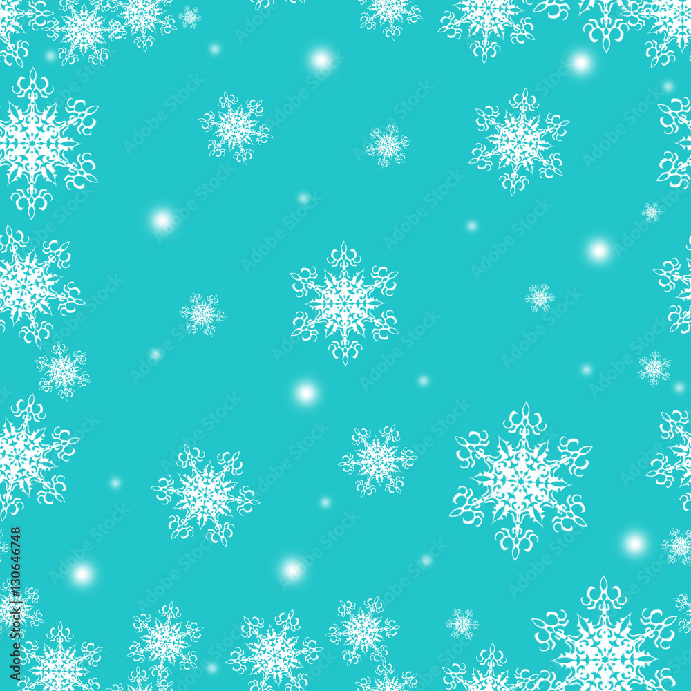 snowflakes seamles pattern