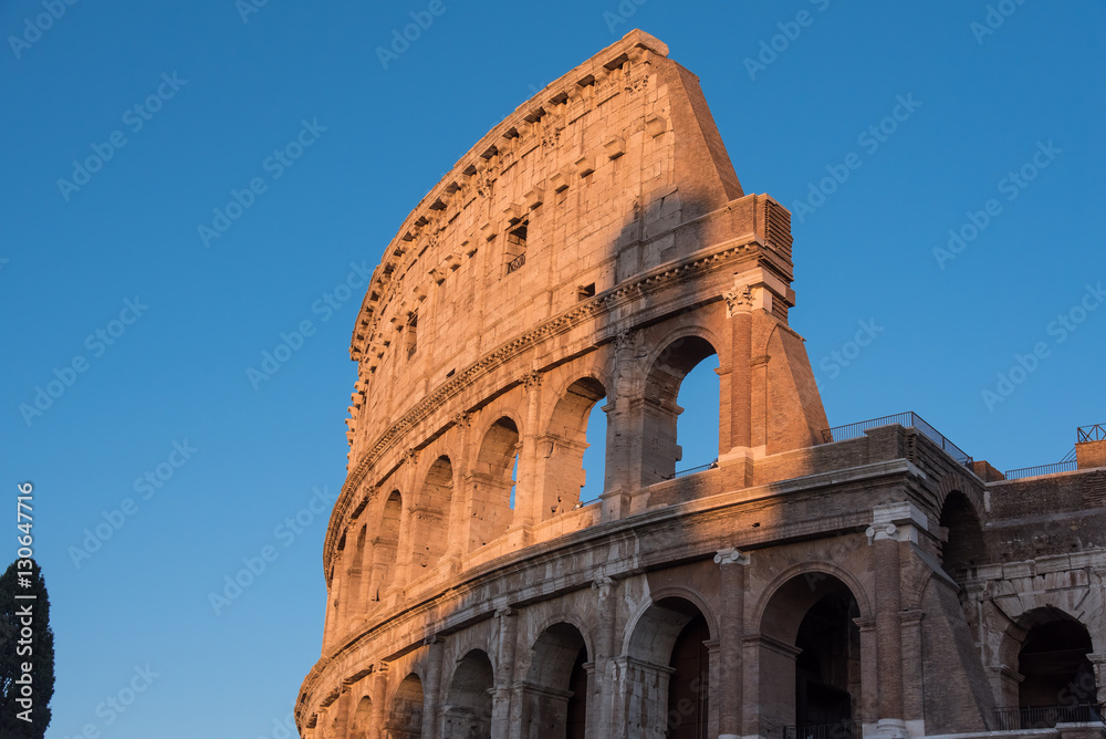 Horizontal detail of Roman Colosseum
