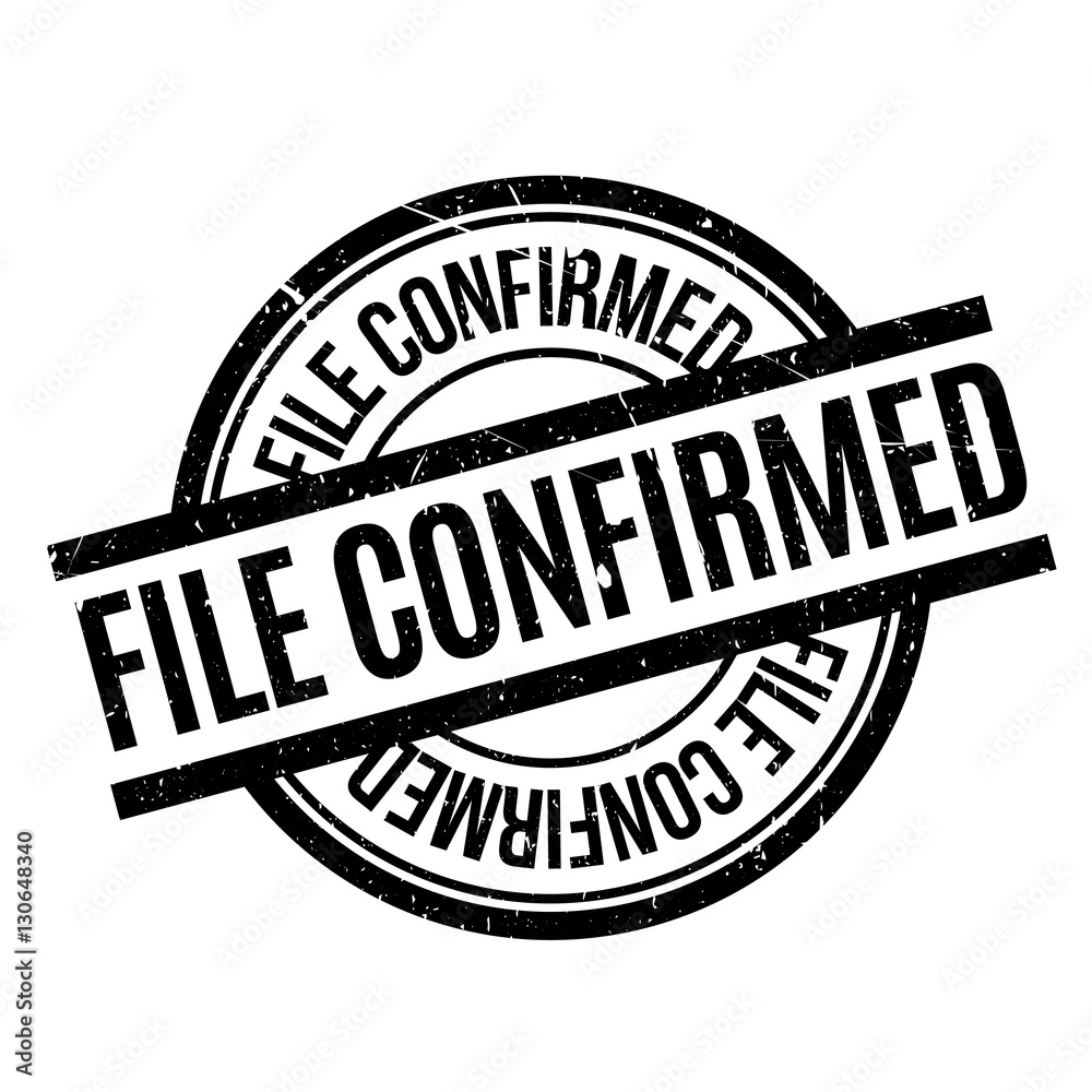 Obraz premium File Confirmed rubber stamp