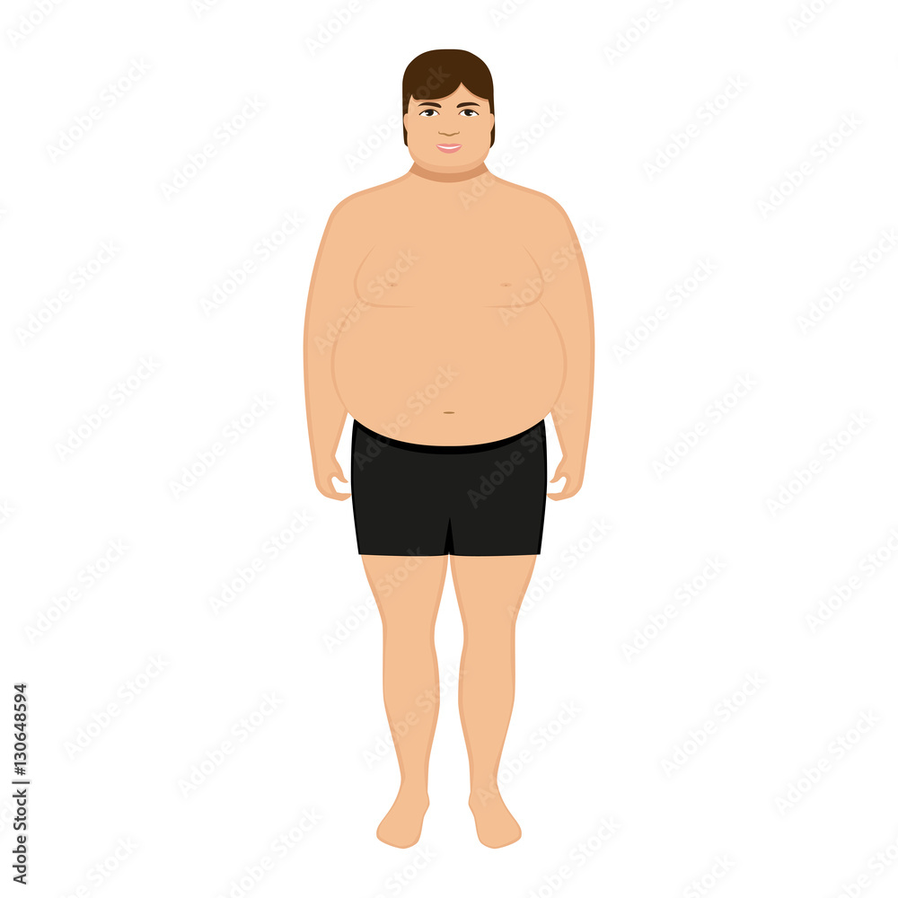 Vector illustration cartoon fat man. Adult big boy Vector illustration cartoon fat man. Adult big boy