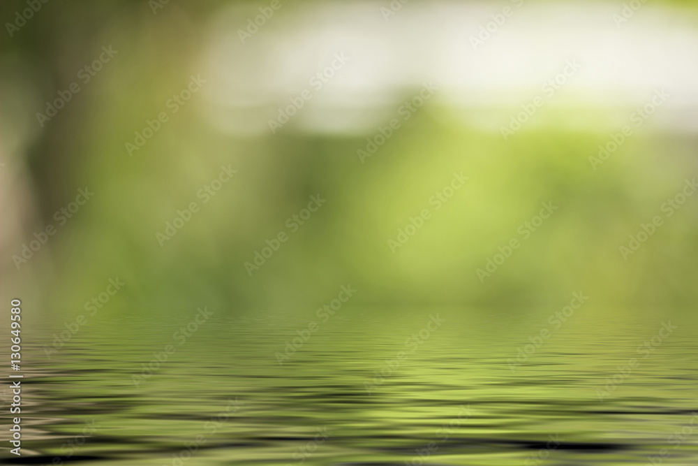 Background blur with water reflection