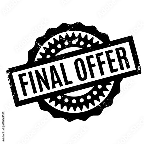 Final Offer rubber stamp