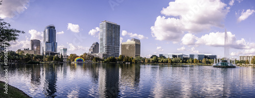 Panorama of Orlando at Lake Eola Park