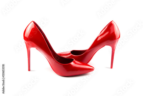 red woman shoes