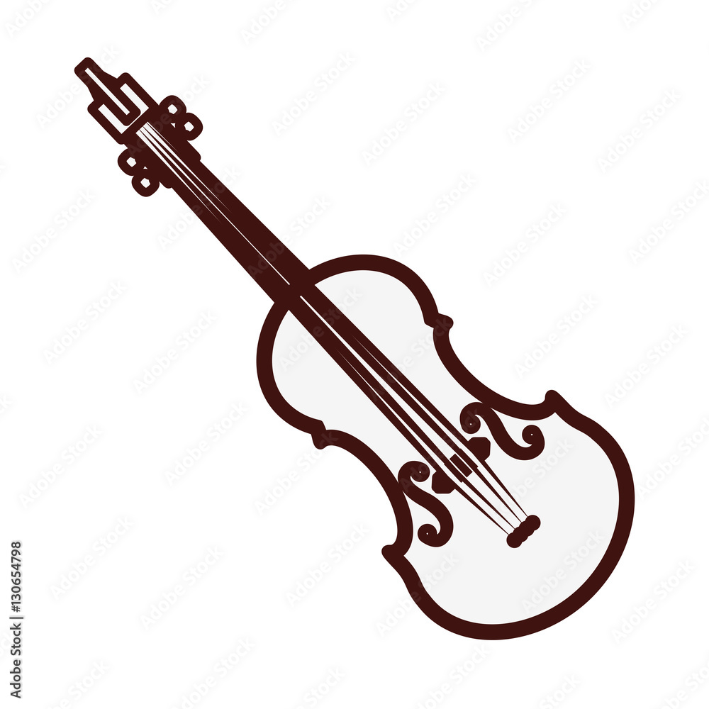 Obraz premium violin or viola icon image vector illustration design 