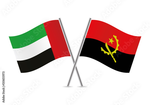 United Arab Emirates and Angola flags. Vector illustration. Free Download United Arab Emirates and Angola flags. Vector illustration. - GFXLoad