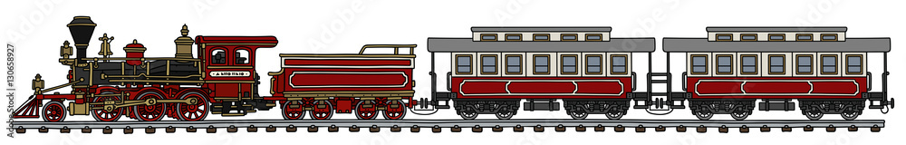Old american steam train