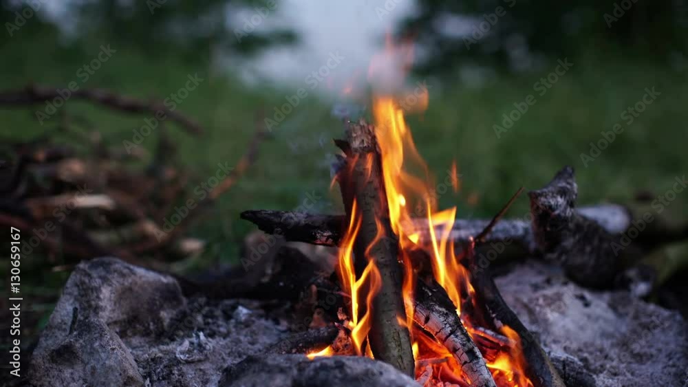Detail of camp fire Detail of camp fire