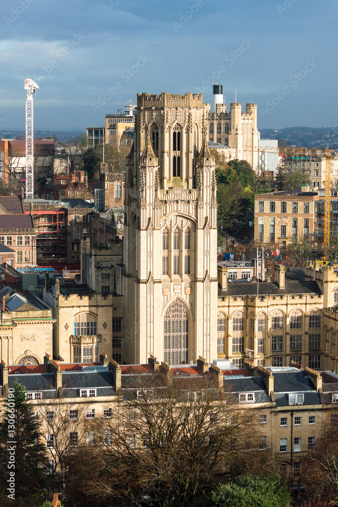 View Over Bristol With Wills Memorial Building