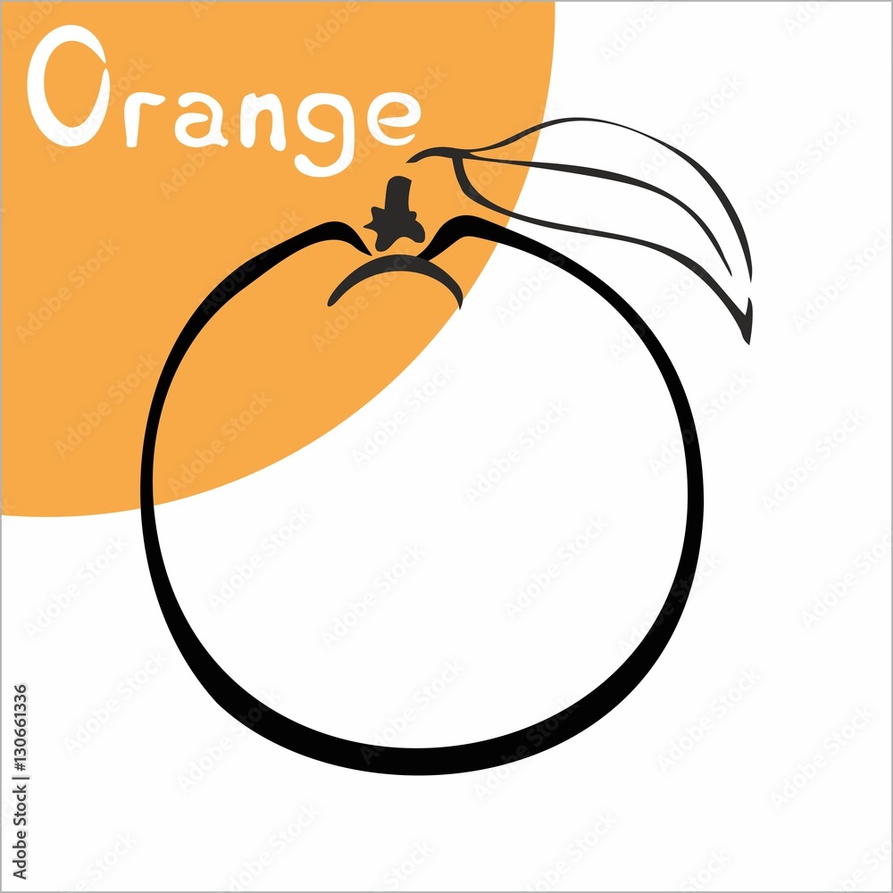 orange fruit vegetable logo black and white sketch logo juice label ...