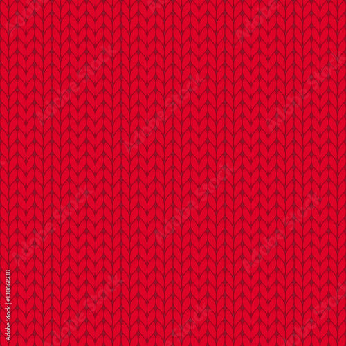Red knitted seamless pattern