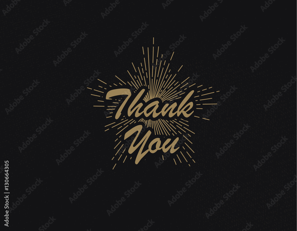 retro emblem as a sign of gratitude