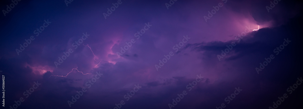 Lightning over the city