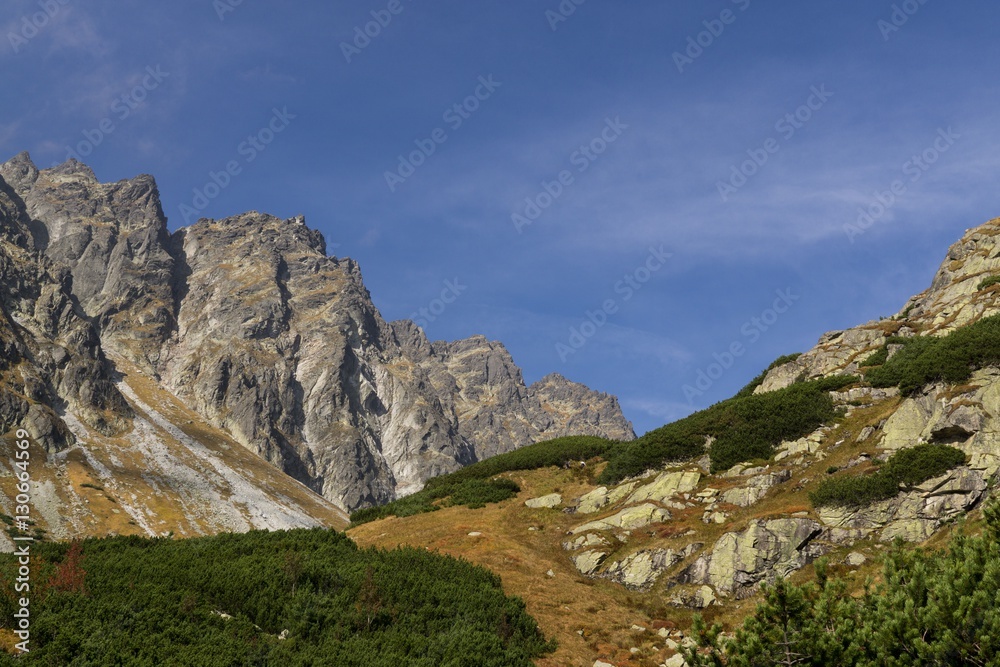 Peaks and clouds in High Tatras. Slovakia