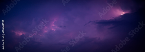 Lightning over the city