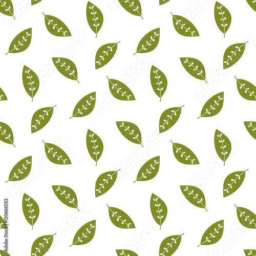seamless leaf pattern and background vector illustration