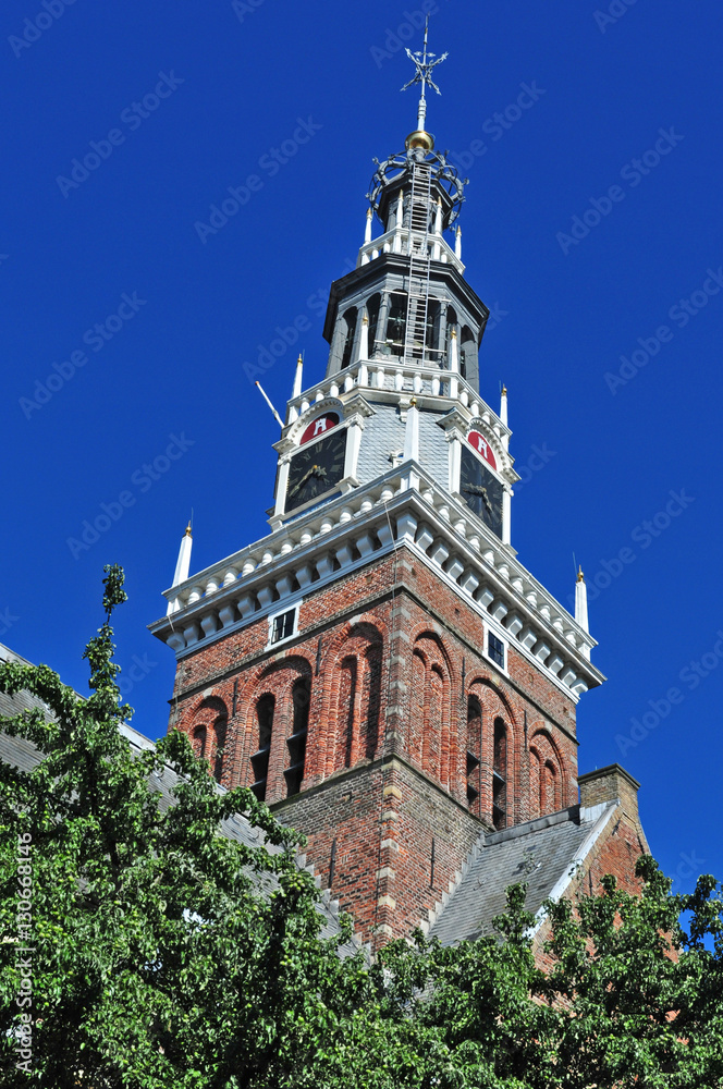 La torre del Kaasmuseum e antica pesa di Alkmaar, Olanda - Paesi Bassi