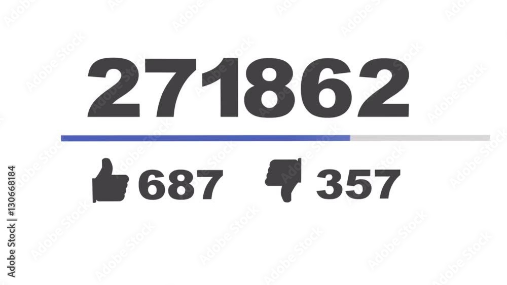 Social media views climbing with thumbs up and down Social media views climbing with thumbs up and down