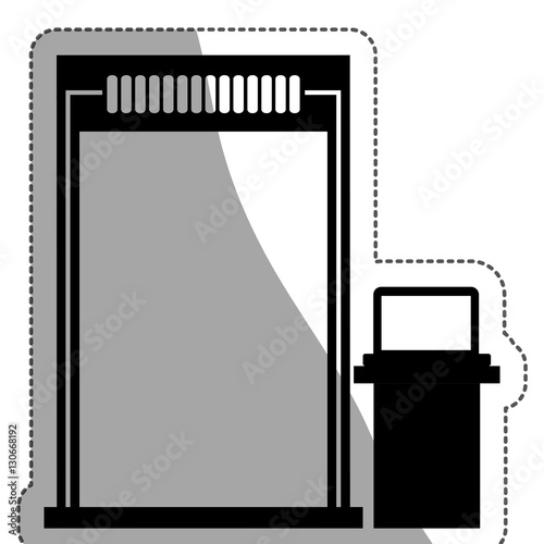 Security checkpoint icon. Airport travel trip and tourism theme. Isolated design. Vector illustration