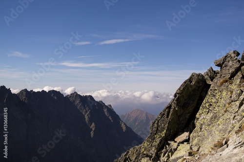 Peaks and clouds in High Tatras. Slovakia