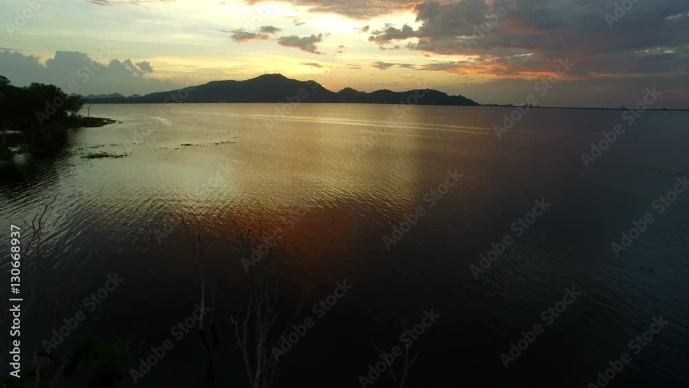 sunset and twilight sky of bangpra water reservoir chonburi eastern thailand sunset and twilight sky of bangpra water reservoir chonburi eastern thailand