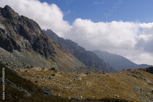 Clouds and views of High Tatras Mountauns. Slovakia