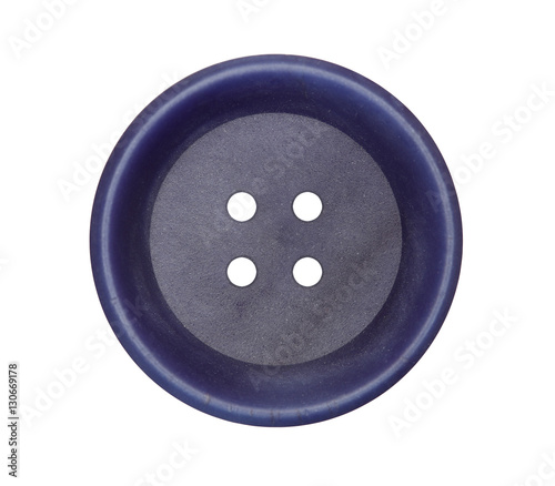 Detail of the button on white background