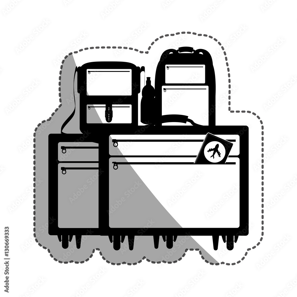 Baggage icon. Airport travel trip and tourism theme. Isolated design. Vector illustration Baggage icon. Airport travel trip and tourism theme. Isolated design. Vector illustration