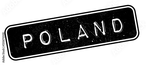 Poland rubber stamp. Grunge design with dust scratches. Effects can be easily removed for a clean, crisp look. Color is easily changed.