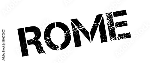 Rome rubber stamp. Grunge design with dust scratches. Effects can be easily removed for a clean, crisp look. Color is easily changed.