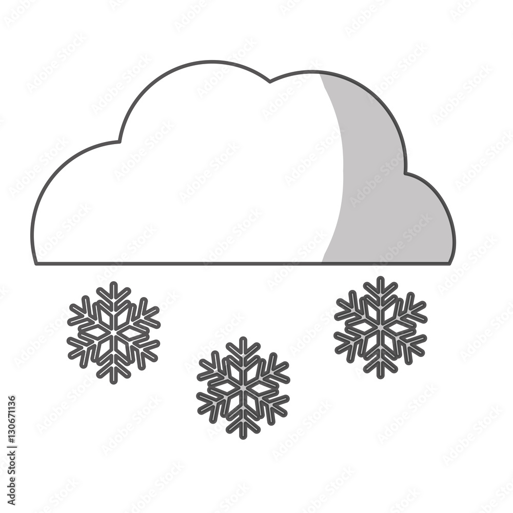 cloud with snowflakes weather icon over white background. vector illustration cloud with snowflakes weather icon over white background. vector illustration