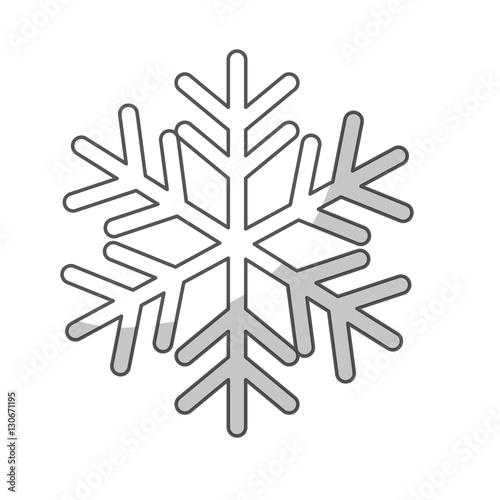 winter snowflake icon over white background. vector illustraiton