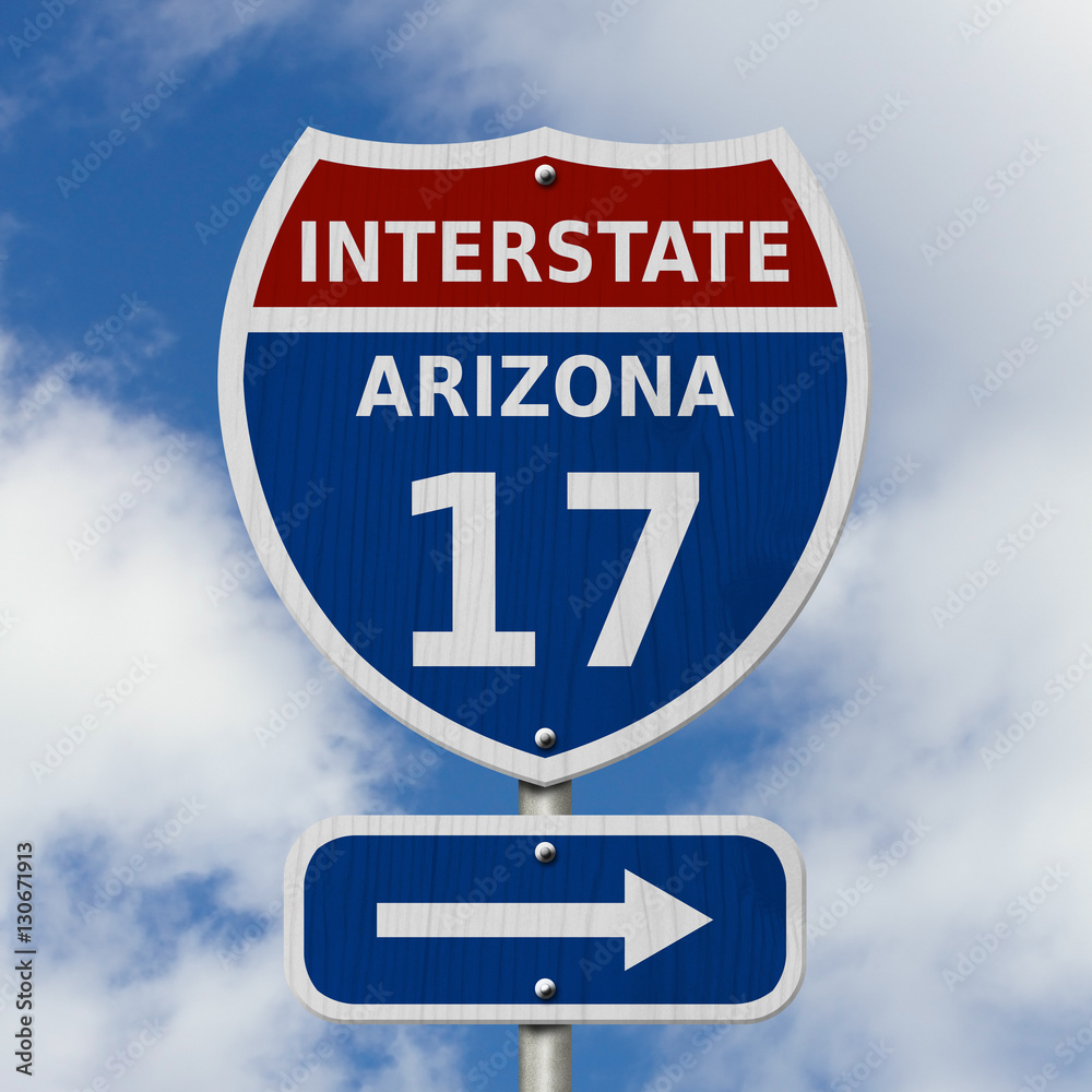 USA Interstate 17 highway sign USA Interstate 17 highway sign