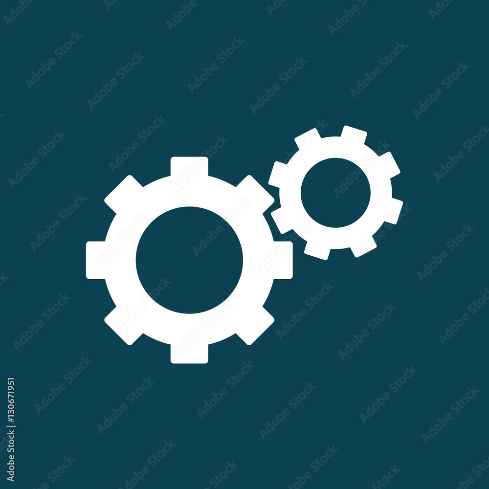setting icon on blue background setting icon on blue background