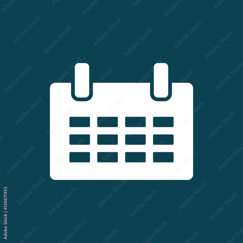 calendar icon on blue background calendar icon on blue background