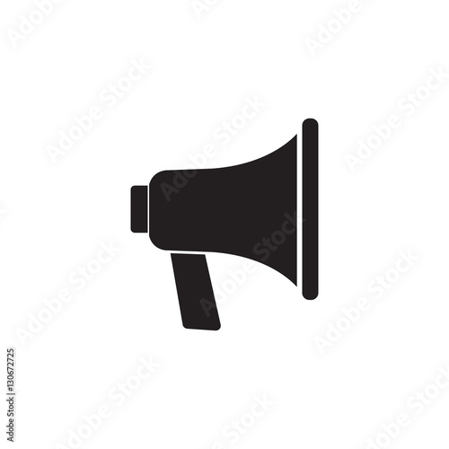 Loudspeaker solid icon, bullhorn sign, megaphone, social media, vector graphics, a filled pattern on a white background, eps 10.