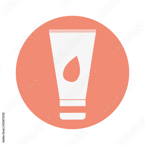 face bb cream icon over white background. makeup concept. vector illustration