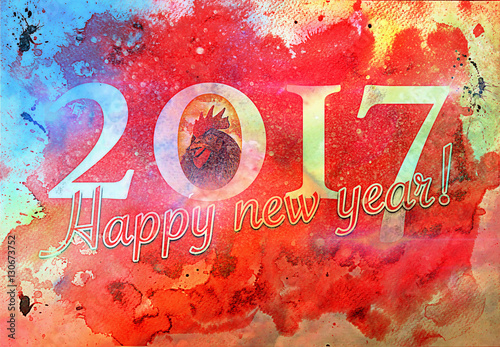 Happy new year sign with th...