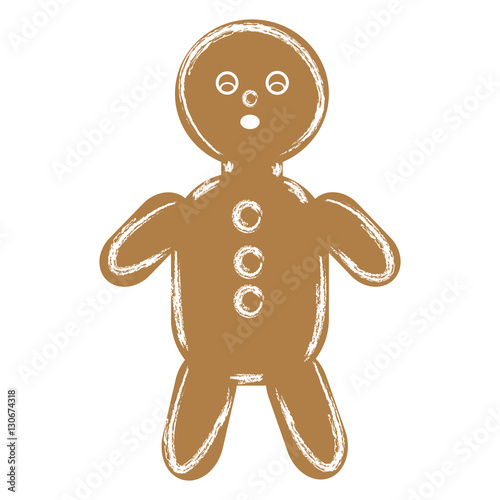 Christmas gingerbread on white background