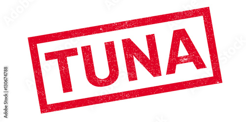 Tuna rubber stamp. Grunge design with dust scratches. Effects can be easily removed for a clean, crisp look. Color is easily changed.