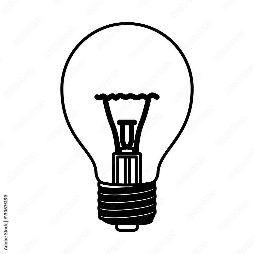 Light bulb icon. Energy power technology and electricity theme. Isolated design. Vector illustration Light bulb icon. Energy power technology and electricity theme. Isolated design. Vector illustration