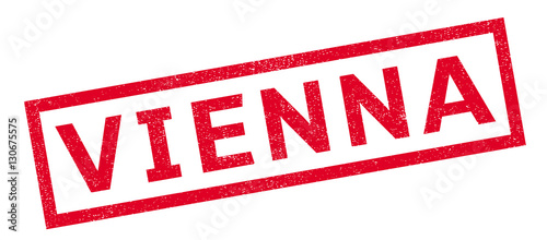 Vienna rubber stamp. Grunge design with dust scratches. Effects can be easily removed for a clean, crisp look. Color is easily changed.